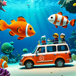 **

"A vibrant scene inspired by *Octonauts*, featuring Captain Barnacles and other crew members in their GUP-vehicles exploring a colorful coral reef. Many different types of marine life are visible. The scene should convey a sense of adventure and scientific discovery. Safe for work, appropriate content, fully clothed, professional animation style, perfect anatomy, natural proportions, family-friendly."

**