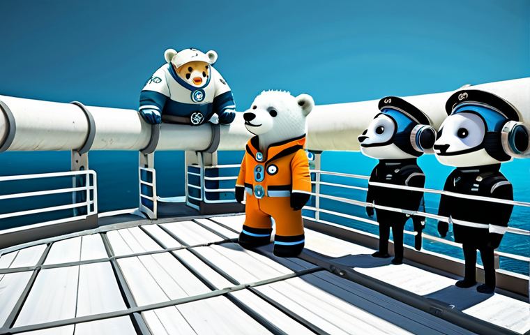 **Prompt 1: Captain Barnacles Leadership** "Captain Barnacles, a brave polar bear in a fully clothed Octonauts uniform, calmly giving instructions on the Octopod bridge, surrounded by his team, appropriate attire, safe for work, perfect anatomy, natural proportions, professional illustration, family-friendly."