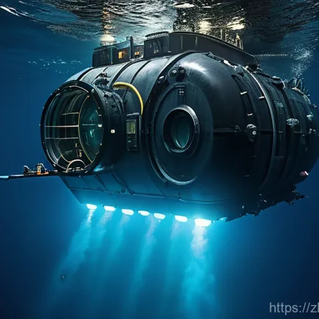 옥토넛과 수중 탐험 장비 소개 - **Deep Sea Pioneer: The "Fendouzhe" Submersible**
"A stunning, high-resolution, realistic image ...