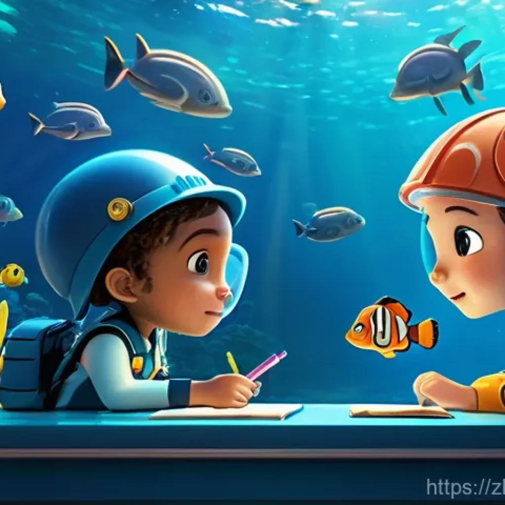 옥토넛 관련 유명 유튜브 리뷰 - **Prompt 1: "Underwater Classroom Adventure with Captain Barnacles"**
    A highly detailed, vibrant...