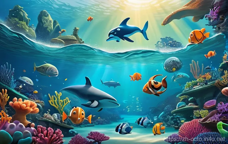 옥토넛 콘텐츠의 문화적 다양성 - **Teamwork and Marine Rescue:**
"A dynamic and action-packed illustration depicting Captain Barn... 옥토넛 콘텐츠의 문화적 다양성 - **Teamwork and Marine Rescue:**
"A dynamic and action-packed illustration depicting Captain Barn...