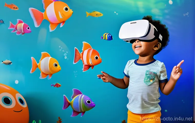 옥토넛 콘텐츠 트렌드 예측 - Image Prompt 1: Immersive AR/VR Exploration**