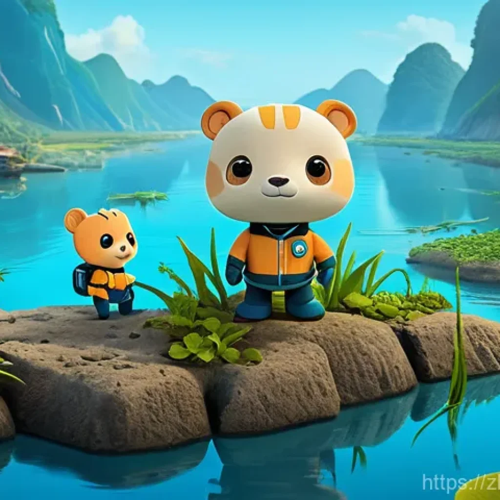 옥토넛의 국내 출시 과정 - **Prompt 1: Octonauts' Yangtze River Expedition**
"An animated, vibrant, and educational underwa...