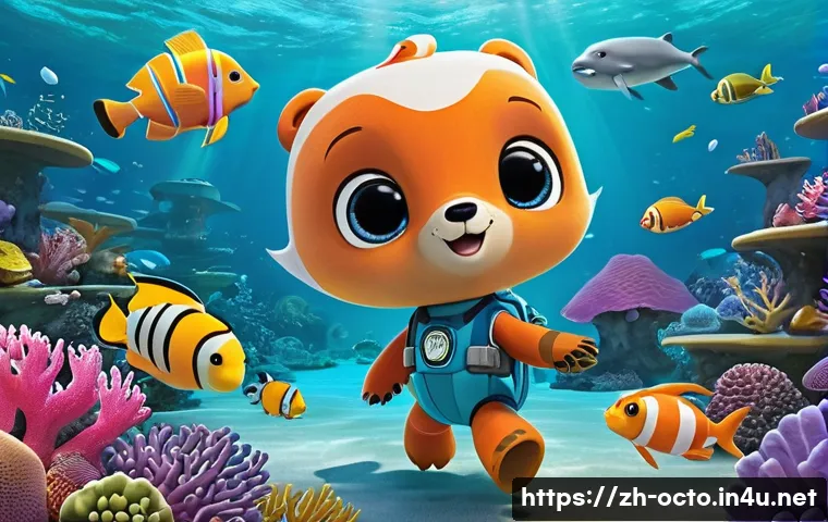 옥토넛 인기의 원동력 분석 - **Octonauts Team Exploring a Vibrant Coral Reef:**
    "The full Octonauts crew – Captain Barnacles ...