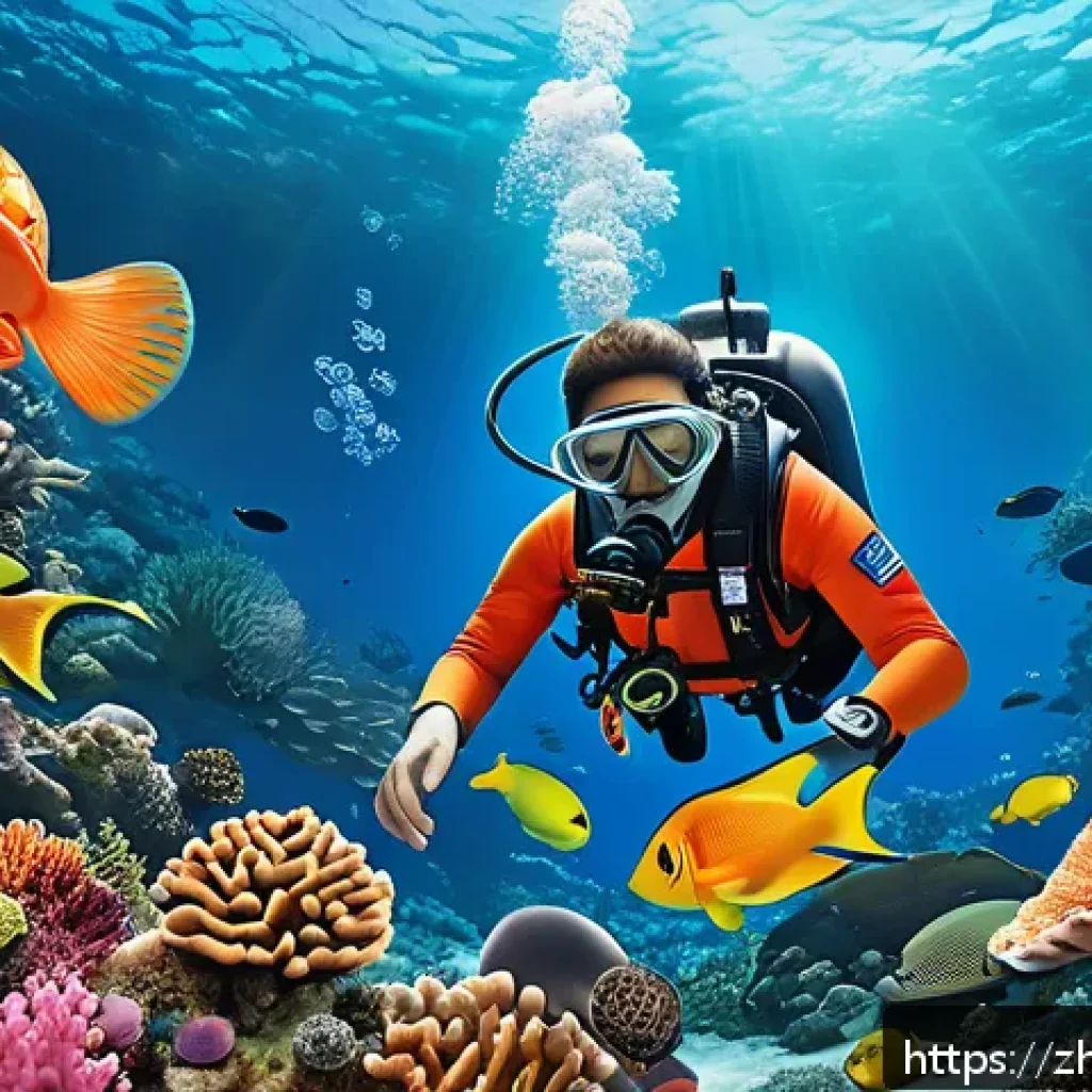 옥토넛 시리즈별 주요 사건 - A vibrant underwater scene featuring a diverse coral reef teeming with colorful marine life, includi...